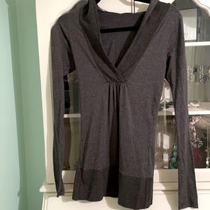 LA Made long sleeve hoodie top Sz Small Gray